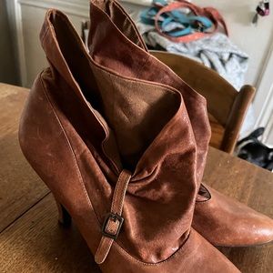 Brown Nine West booties
